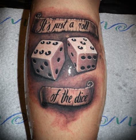 dice and poker chips tattoo